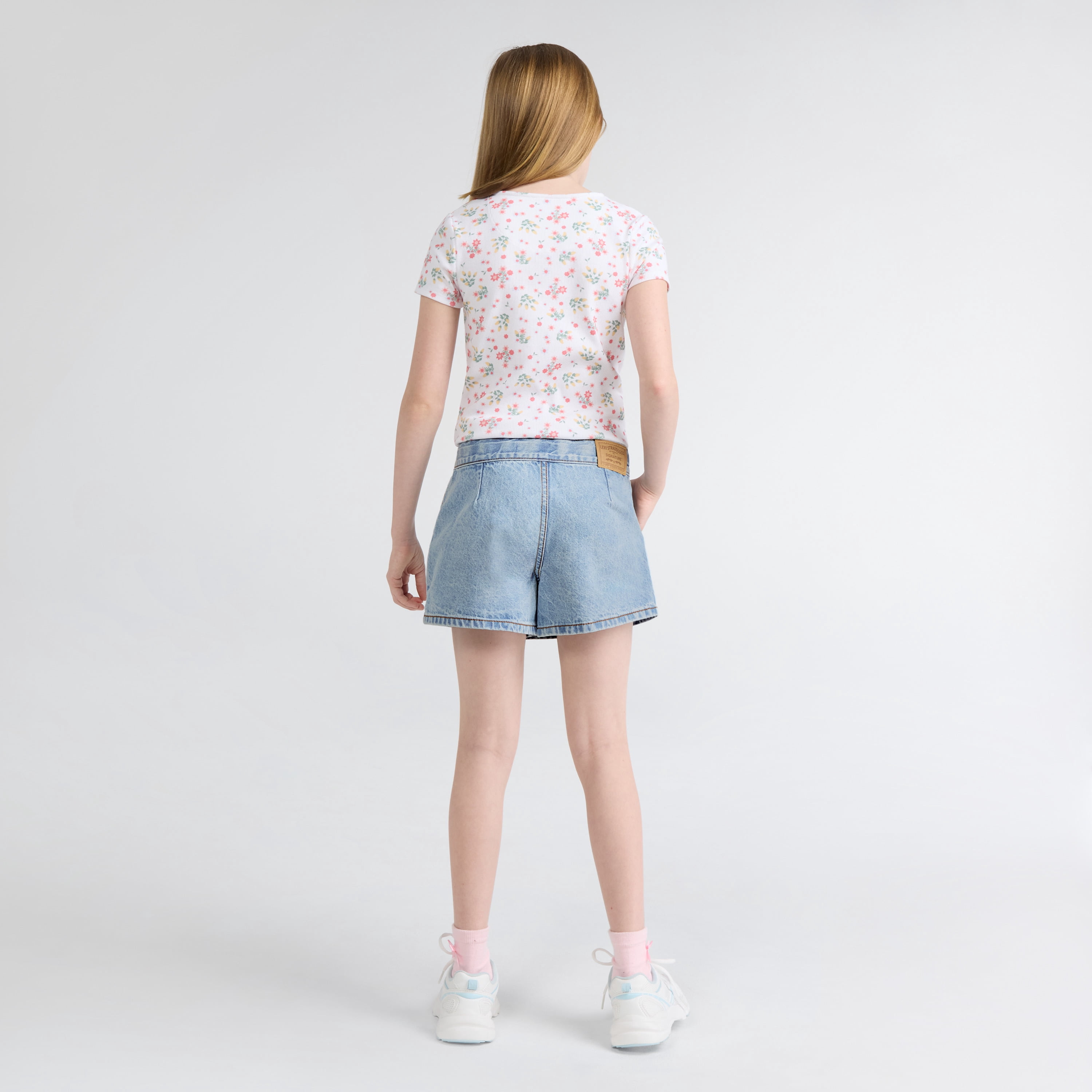 Levi Strauss Signature Girls Denim Utility Skort, Size 5-18