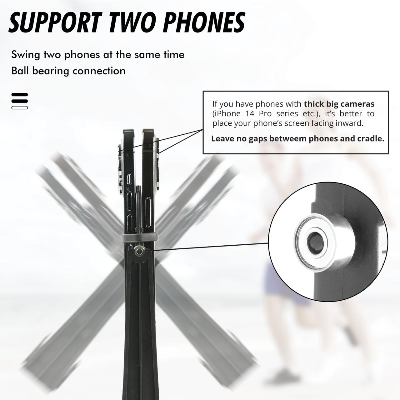 SNYZO Phone Swing Shaker Phone Rocker Device for Pokemon Go Support 2 Phones Mute Version USB Cable Quick Step Earning