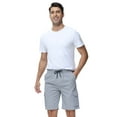 thumbnail image 4 of Satankud Mens Casual Cargo Shorts Classic Drawstring Stretch Hiking Beach Shorts Twill Chino Short with 6 Pockets Grey Size 32, 4 of 8