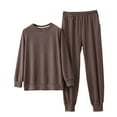 thumbnail image 1 of Diufon Ensemble de Pyjama en Polaire Chaud pour Femmes Manches Longues Col Rond Chandail et Pantalon Ensemble Décontracté avec Poches, 1 of 5