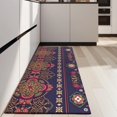 thumbnail image 4 of Purple Boho Tribal Floral and Mandalas Pattern Kitchen Rug Mat,Kitchen Runner Rugs Non Skid Washable,Decorative Kitchen Floor Mats for Kitchen,Sink,Laundry,17"X47", 4 of 5