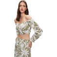 thumbnail image 4 of LTB Jeans Women's Floral Cropped Blouse | XL - MULTICOLOR, 4 of 7