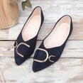 thumbnail image 6 of HomeDM Women's Ballet Flats Closed Pointy Toe Office Work Dress Shoes Comfortable Dressy Flats for Walking Casual, Blue Size 6.5, 6 of 9