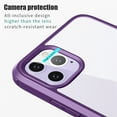 thumbnail image 6 of Dteck iPhone XS Case, Dual Layer Full Body Shockproof Protection Case Double Sides Tempered Glass Cover Flexible TPU Bumper For iPhone XS / iPhone X, Purple, 6 of 9