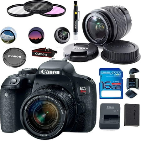 Deal-Expo Canon EOS Rebel T7i DSLR Camera with 18-55mm Lens Basic Accessories Bundle