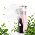 thumbnail image 2 of AJZIOJIRO Personal Travel Handheld Humidifier USB Battery Operated 2.5 Micron Fine Mist LED Digital Display Pink, 2 of 7
