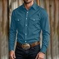 thumbnail image 2 of StSilkitty Mens Long Sleeve Shirts Solid Color Button down Collared Shirt with Pocket Lightweight Soft Casual Tops, 2 of 8