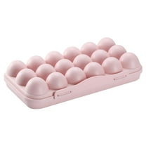 Reusable Egg Carton with Secure Locking Lid 18 Grid Stackable Refrigerator Organizer Tray for Efficient Kitchen and Camping Food Storage