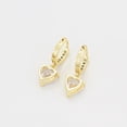 thumbnail image 4 of Hermosos Aretes Arracadas Corazón Swarovski Oro 14K Lam dorado Unitalla, 4 of 7