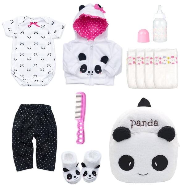 Set de ropa para muñecas Reborn de 17 a 19 pulgadas con mochila y pañal