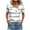 White, variant on Qertyioot Women Tops Spring Short Sleeve V Neck Loose Shirts Plaid Print Asymmetric Button Blouses 2024 Casual Tunics Tops