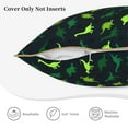 thumbnail image 5 of Haiem Dinosaurs Print Velvet Soft Solid Decorative Square Throw Pillow Covers Set with Elegant Piping Christmas Cushion Case for Sofa Bedroom Car-16"x16", 5 of 8