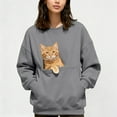 thumbnail image 2 of Womens Pet Dog Pouch Hoodies Dog Carrier Sweatshirt Creative Long Sleeve Oversized Pocket Dog Hoodie for Women Winter Clothes, 2 of 9