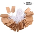 thumbnail image 1 of 300PCS Tagging Tags Price Tags Blank Writable Price Tags Display Tags with Elastic Hanging Rope, Kraft（15*25mm）, 1 of 5