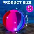 thumbnail image 4 of 10 Pcs Glow in The Dark Beach Balls Inflatable Light up Balls 9 Inch Beach Pool Toys Glow in The Dark Party Supplies for Summer Pool Party, 4 of 7