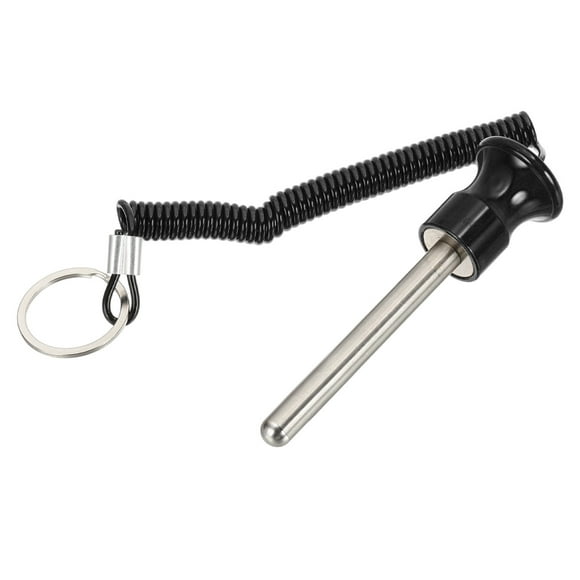Pasador de peso Uxcell con cuerda de tracción, pasador selector magnético de gimnasio de 3/8" de diámetro, longitud de 3-1/8" negro