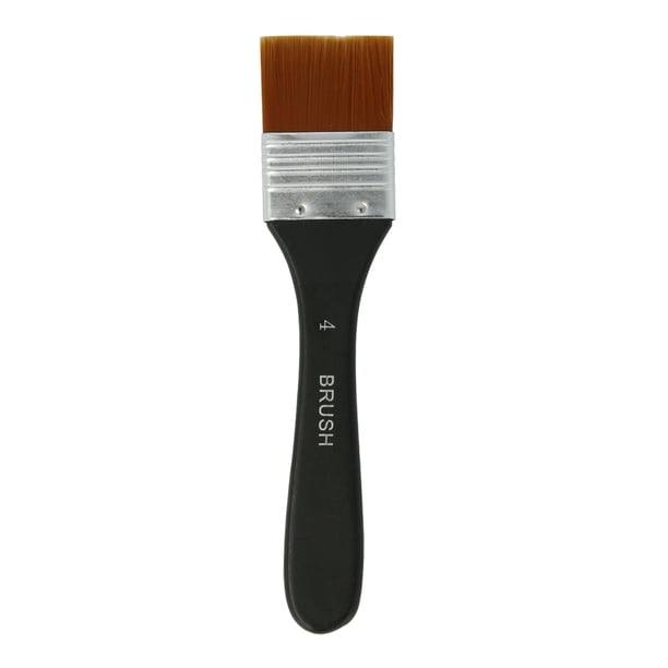 1 pincel profesional de pintura plana con adornos de nailon, pincel artístico, mango de madera para Tomshoo Cepillo de pintura
