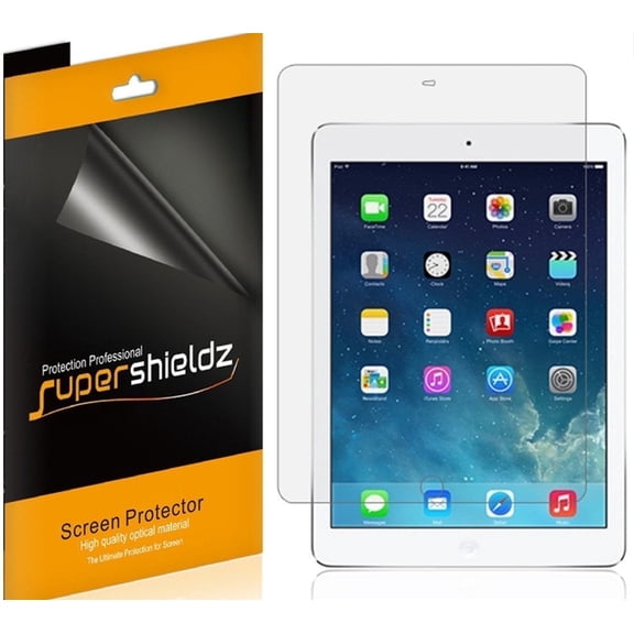 Supershieldz Designed for Apple iPad Air 2 & iPad Air Screen Protector, High Definition Clear Shield (PET) (3 Pack)