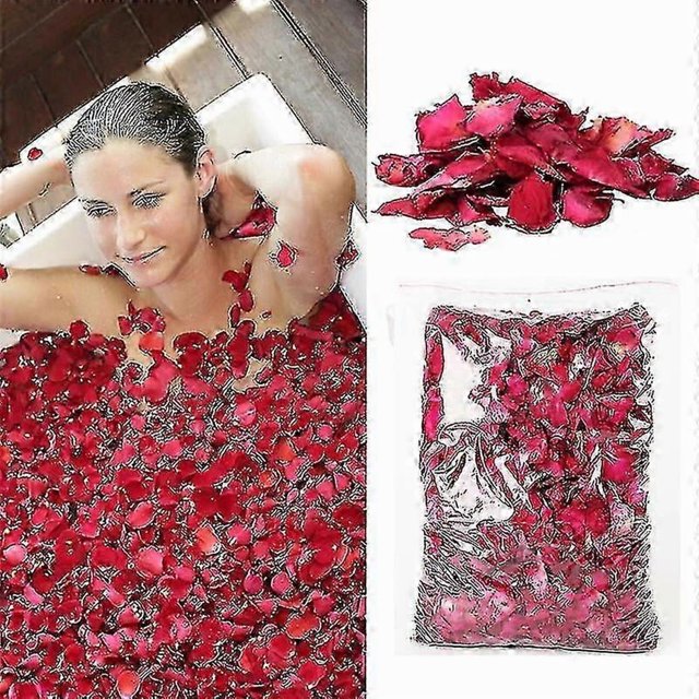 1 Pack Dried Rose Petals Natural Flower Bath Spa Whitening Shower Dry Rose Flower Petal Bathing Relieve Fragrant Body Massager