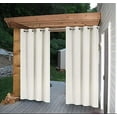 thumbnail image 1 of Cross Land Rideaux d'Extérieur Imperméables pour Patio, Draperies, Auvent, Gazebo, Stores/stores d'Intimité, à Rayures, pour Patio, Porche, Porte, Pergola, Cabane, Gazebo, Quai, Blanc Perle, Deux Pièces (54 Pouces x 84 Pouces), 1 of 6