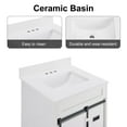 thumbnail image 6 of MAYEERTY 24" Narrow Bathroom Vanity with Sink, Bathroom Sink Cabinet with Storage for Small Apartment Small Space, White, 6 of 13