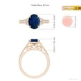 thumbnail image 6 of ANGARA Natural 2 Ct Aeon Sapphire Engagement Ring with Milgrain in 14K Rose Gold for Women (Size-9x7mm) | September Birthstone, Anniversary, Jewelry Gift for Women | Natural Sapphire Ring, 6 of 10