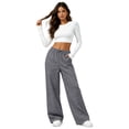 thumbnail image 4 of Maplenight Wide Leg Sweatpants for Women Drawstring Elastic Waist Palazzo Pants Side Pockets Lightweight Travel Casual Trousers, 4 of 7