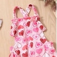 thumbnail image 4 of Odeerbi Baby Girls Clothes Toddler Jumpsuit Outfit 2025 Valentine's Day Love Print Jumpsuits Cartoon Printing Strap Romper Pants Pink, 4 of 8