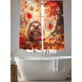 thumbnail image 5 of Fall Forest Mushroom Sheer Curtains 72 Inch Length 2 Panels Set for Living Room/Bedroom, Orange Red Autumn Maple Leaf Watercolor Curtain Sheers Drapes Rod Pocket Curtains Window Treatment 52''x72''x2, 5 of 7