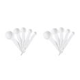 thumbnail image 2 of Matsuzay Paquete de 5 cucharas medidoras Cucharadita de plástico Cucharadita Hogar Café Comedor Cocina Cucharas de azúcar en polvo con escala Blanco 2Conjunto, 2 of 6