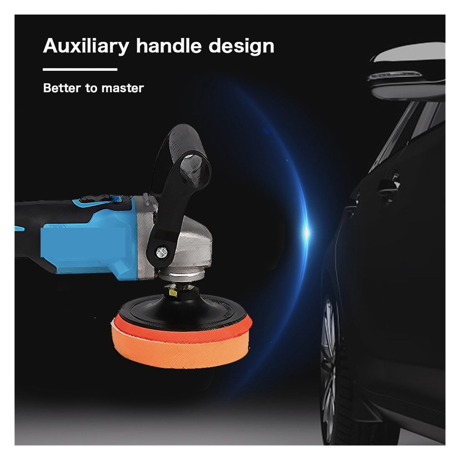 Car Polisher Brushless Angle Grinder 1600W Variable Speed Car Waxing Polishing Machine For 18V Battery