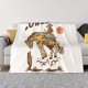 thumbnail image 1 of Balery Cowboy Up Vintage Wild West Manta de Franela con Dibujo, Lujo Ultra Suave y Cálido, Antipelusa y Resistente a las Arrugas para Cama, Sofá, Camping -50"x40", 1 of 6