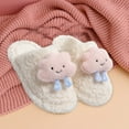 thumbnail image 4 of Penkiiy Warm Slippers for Women Women's Slippers House Bedroom Slippers for Women Fuzzy Plush Comfy Lined Slide Shoes White Slippers, 4 of 8