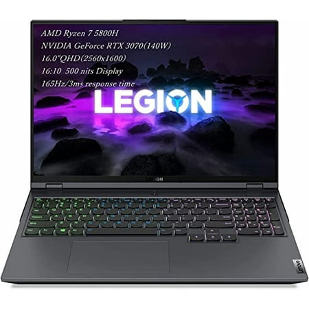 Newest Lenovo Legion 5 Pro Gen 6 Gaming Laptop, Octa-core AMD Ryzen 7 5800H, 16.0" QHD (2560x1600) IPS 165Hz Display, NVIDIA GeForce RTX 3070(140W), Type-C, w/ Accessories (64GB RAM | 2TB PCIe SSD)