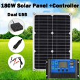 thumbnail image 3 of Kit de System de Panel Solar con Batería de Coche de 20 W, Cargador Solar, Controlador de Panel Solar Flexible Portátil, Salida 2USB, 3 of 5