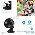 thumbnail image 2 of Dosaele Portable USB Rechargeable Mini Cooling Fan Clip On Desk Baby Stroller Cool, 2 of 5