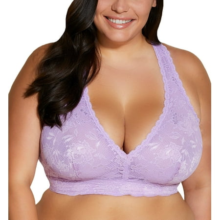 

Cosabella NSN Ultra CURVY Plungie Longline Bralette (NEVER1388) M Icy Violet