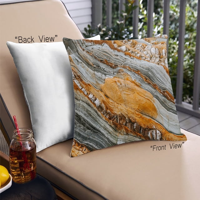 Ahgly Company Coussin d'Extérieur Textures Abstraites, 18 Pouces par 18 Pouces