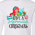 thumbnail image 4 of Inktastic Have a Mermaid Christmas with Crab and Seashell Long Sleeve Youth T-Shirt, 4 of 5