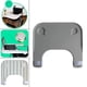 thumbnail image 3 of Bandeja para silla de ruedas Accesorios de escritorio desmontables Mesa de regazo Ayuda de movilidad portátil Fácil Gris jinwen bandeja para silla de ruedas, 3 of 8