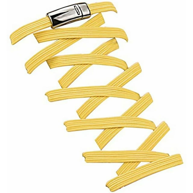 No Tie Elastic Shoelaces, With Magnetic Shoe Laces Lock - One Size Fits All Kids & Adult Yellow