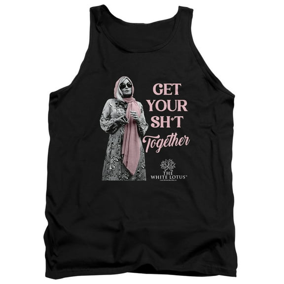 The White Lotus Get Your Sh*t Together Unisex Adult Tank Top, Black, Medium