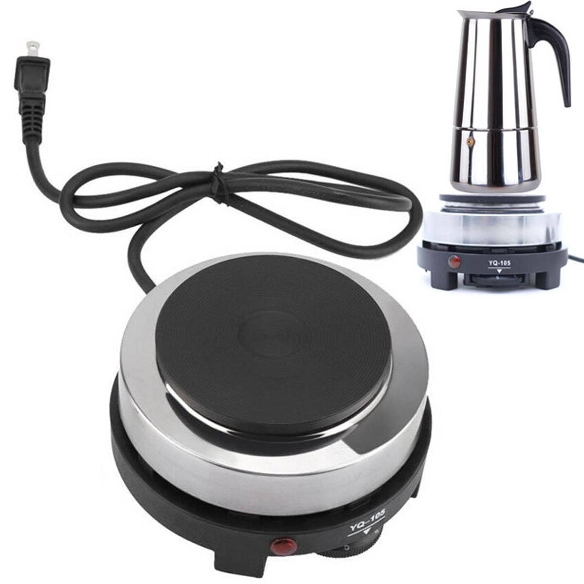 IFCOW Mini Electric Heater Stove, 500W 5.6 Inch Round Hot Plate Countertop Burner For Ceramic Glass Kettle Single Plate Cooktop