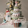 thumbnail image 3 of 10.25" Pink Frosting and Waffle Cone Christmas Cupcake Tree Tabletop Centerpiece, 3 of 6
