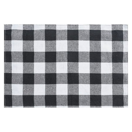 

GAHZENB Placemat Christmas Red and Black Plaid Placemats Machine Washable Place Mats for Kitchen Table Dinning Room Clearance sale! (B)