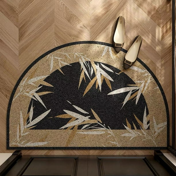 Entry Door Floor Mat In The Ancient Style Entrance Scraping Mud Scuffing Soils Foot Mat Household Silk Circles Can Be Cut Non-slip Wear Resistants Floor Mat