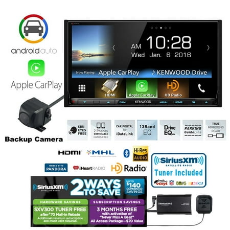 Kenwood eXcelon DDX9903S 6.95' DVD w/ SiriusXM SXV300v1 Rear View Backup Camera