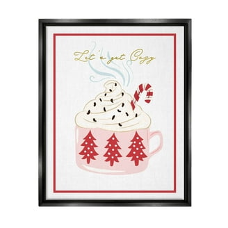Stupell Industries Holiday Gingerbread Family Holiday Painting Brown Floater Framed Canvas Art Prints Wall Art 18 X 18
