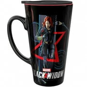 Black Widow Movie 15 Ounce Ceramic Mug With Lid