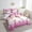 Pink, variant on Black Twin Bed In A Bag 7 Pcs American African Princess Comforter Set With Sheets Cute Reversible Colorful Stars Bedding Kawaii Magical Bed Set Pink Black